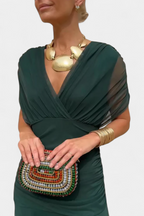 Dames Maxi Jurk met V Hals