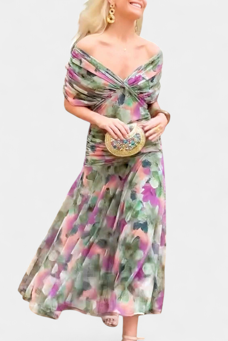 Dames Maxi Jurk met V Hals