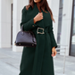 Yazzmine Coat | Herfst Lange Jas met Ceintuur en Gesp