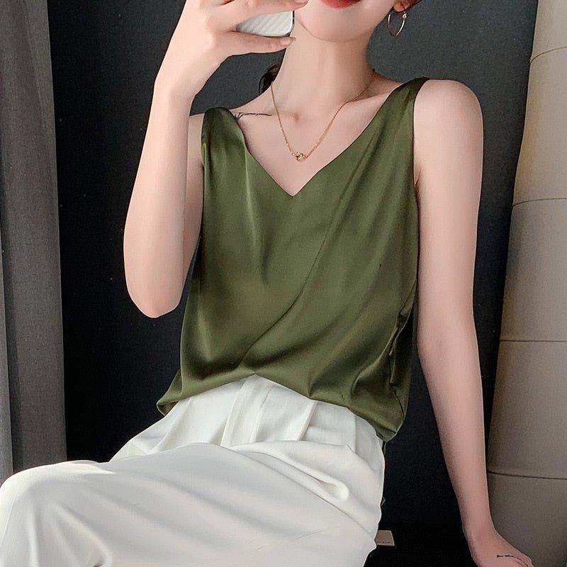 Ivette Top | Stijlvolle Zijden Tank Top voor Vrouwen - Carla Moda