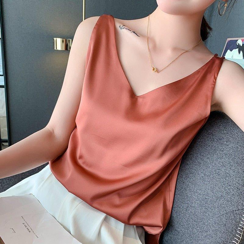 Ivette Top | Stijlvolle Zijden Tank Top voor Vrouwen - Carla Moda