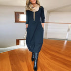 Dames Midi Jurk Elegante Pasvorm