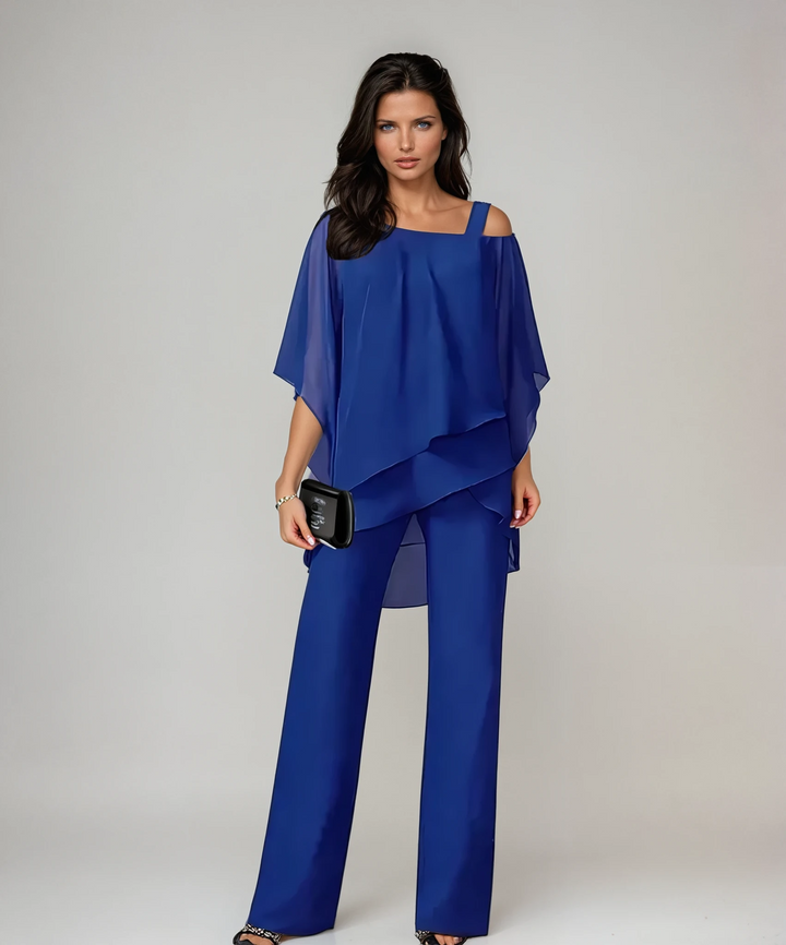 Dames Elegante Twee Delige Set met Lagen