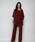 Dames Elegante Twee Delige Set met Lagen
