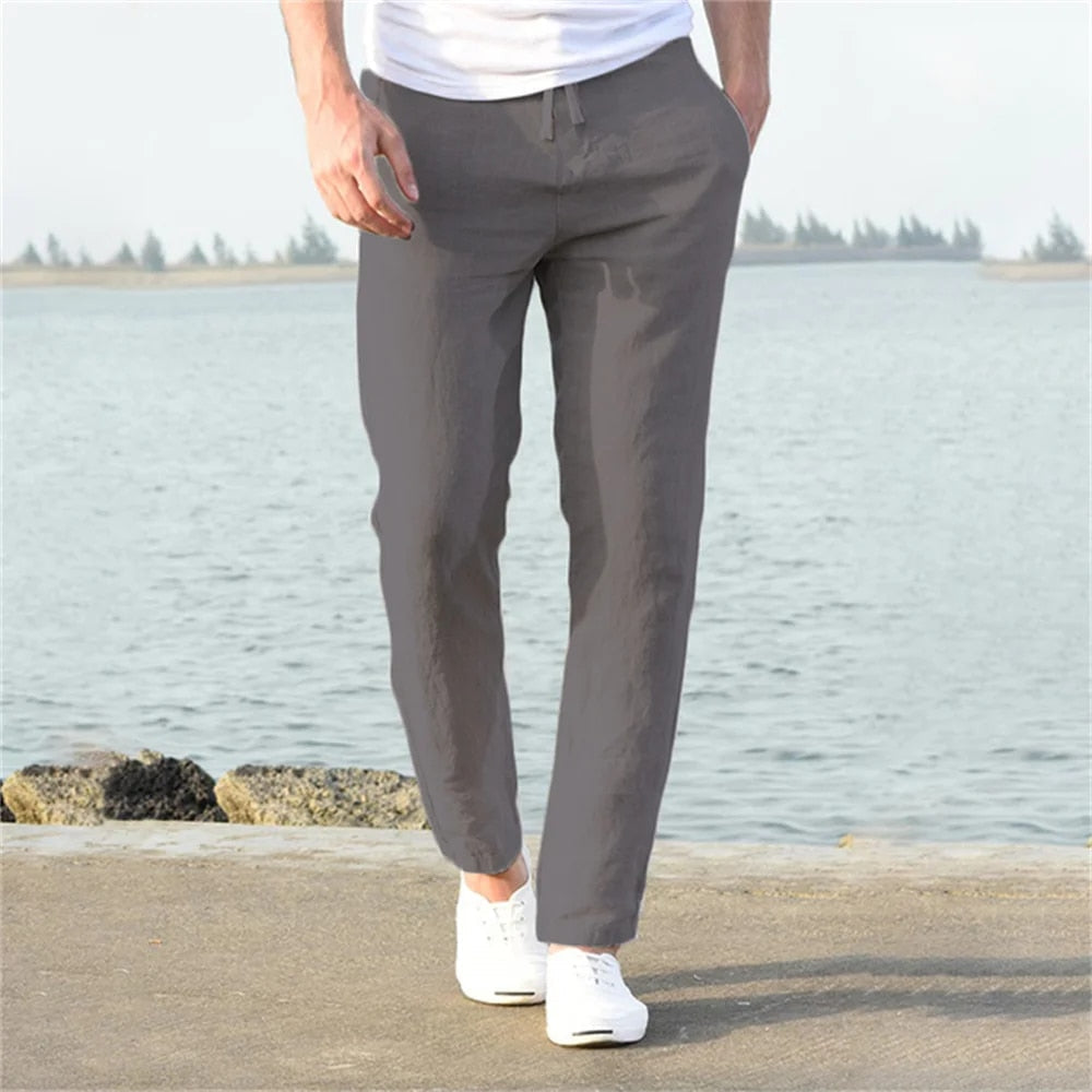 Heren Linnen Broek Bruiloft en Feeststijl