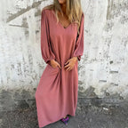Dames Maxi Jurk met Zakken Vloeiend