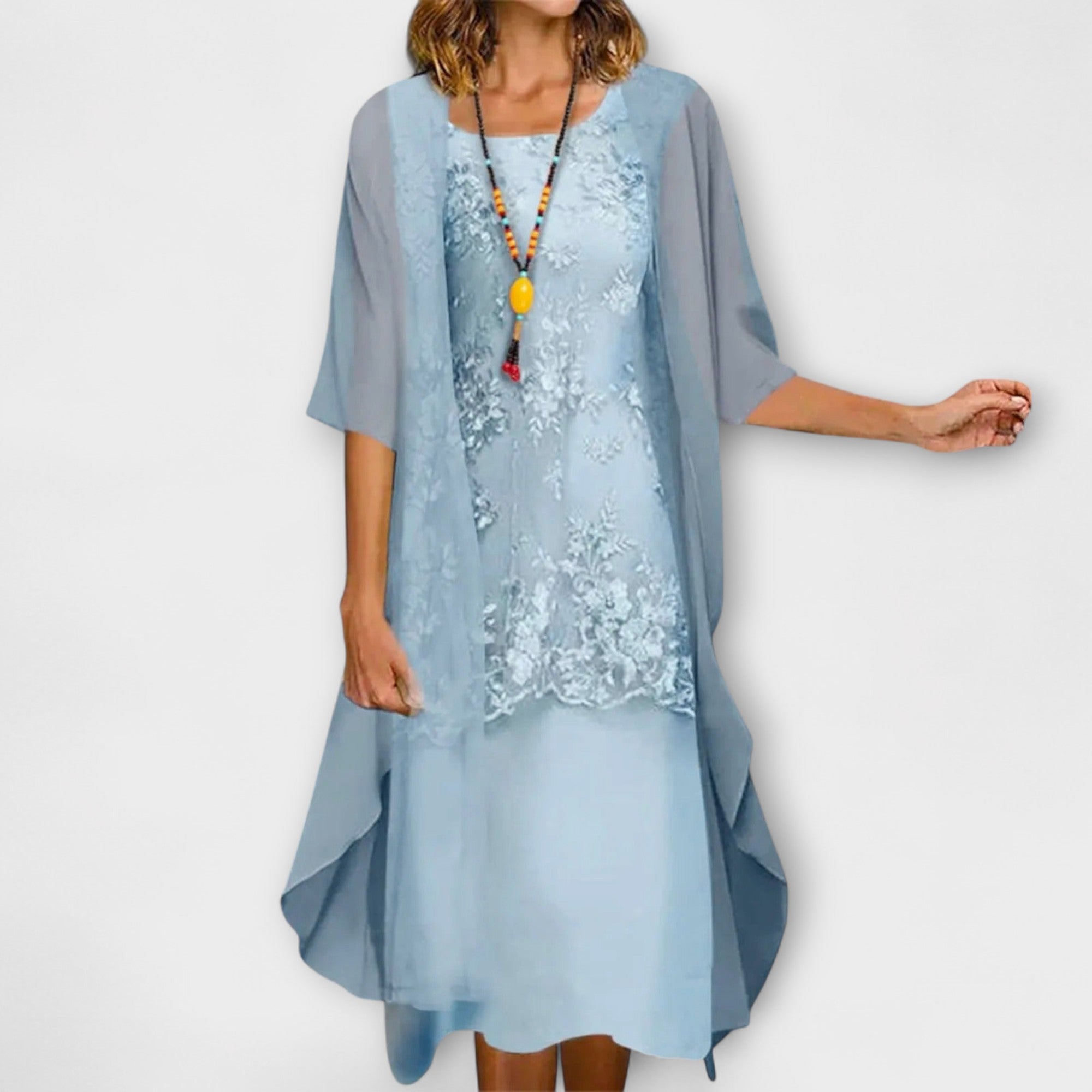 Dames Luxe Midi Jurk Elegant
