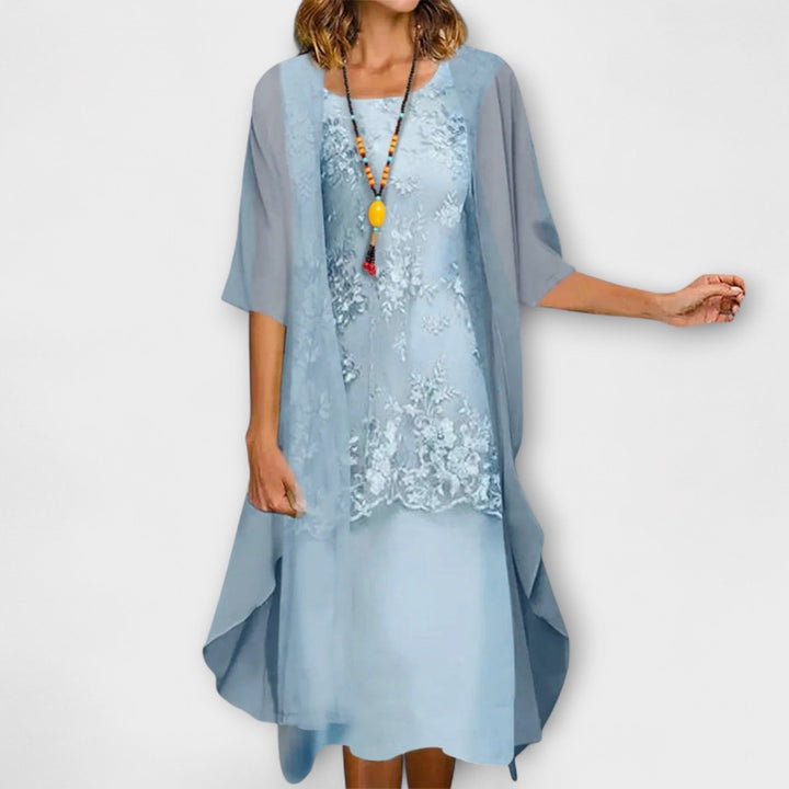 Dames Luxe Midi Jurk Elegant