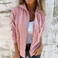 Ubertina Jas | Dames Herfst Casual Hooded Jas met Rits