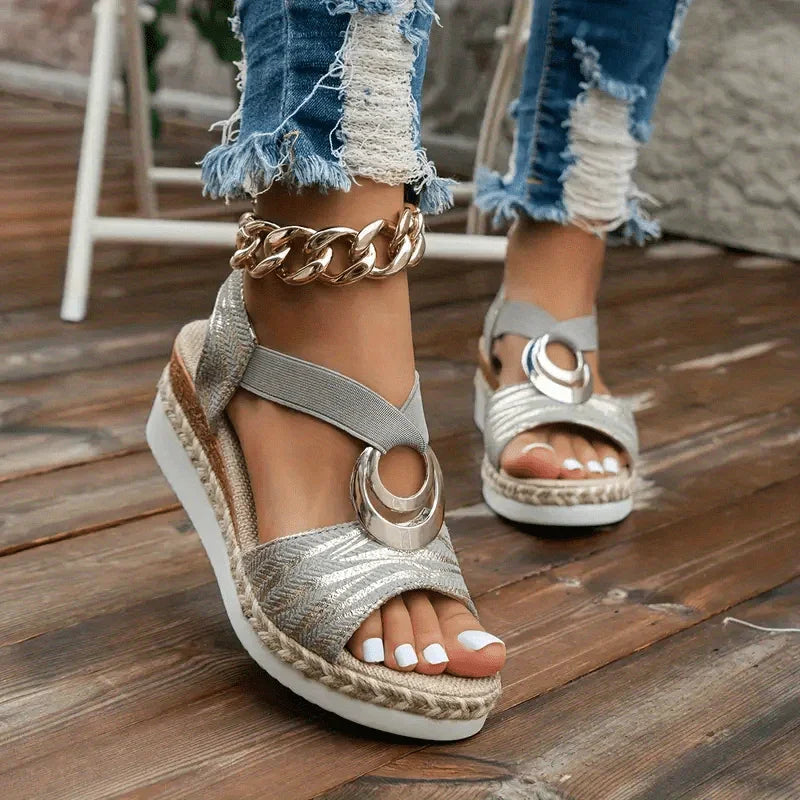 Dames Orthopedische Platform Sleehak Sandalen