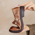 Dames Vegan Leer Mary Jane Sandalen