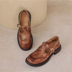 Dames Vegan Leer Mary Jane Sandalen