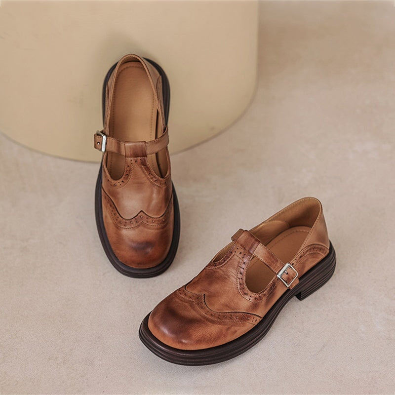Dames Vegan Leer Mary Jane Sandalen