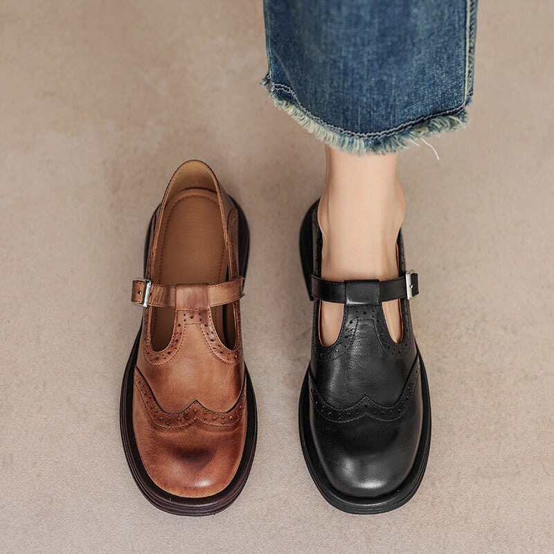 Dames Vegan Leer Mary Jane Sandalen