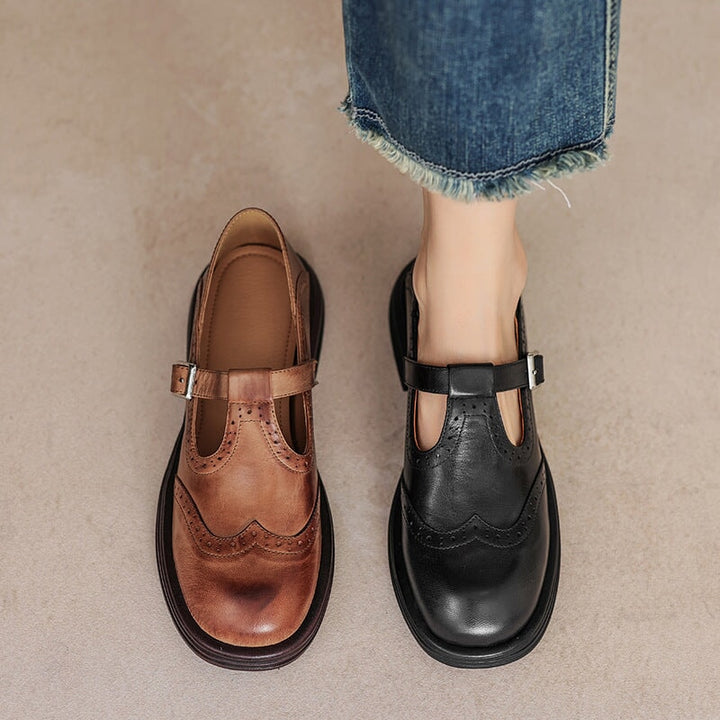 Dames Vegan Leer Mary Jane Sandalen