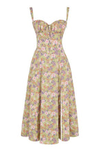 Dames Bustier Midi Jurk met Split
