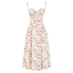 Dames Bustier Midi Jurk met Split