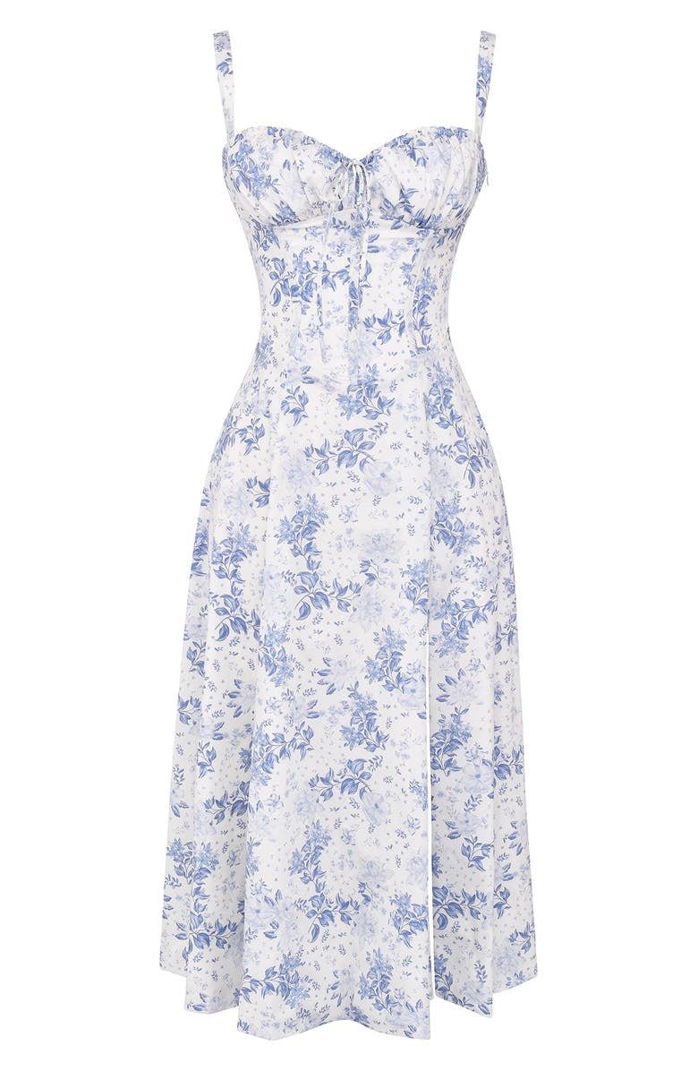 Dames Bustier Midi Jurk met Split