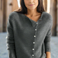 Myrthe Trui | Kasjmier Cardigan met Asymmetrisch Knopen ||