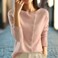 Myrthe Trui | Kasjmier Cardigan met Asymmetrisch Knopen ||