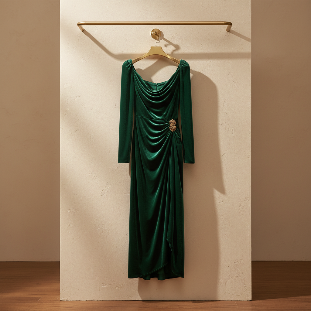 Dames Elegante Midi Jurk Modern