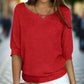 Nimfa Sweater | Stijlvolle Losse Gebreide Trui met Halve Mouwen - Carla Moda