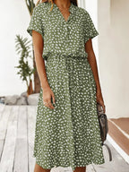Dames Zomer Midi Jurk Dierenprint