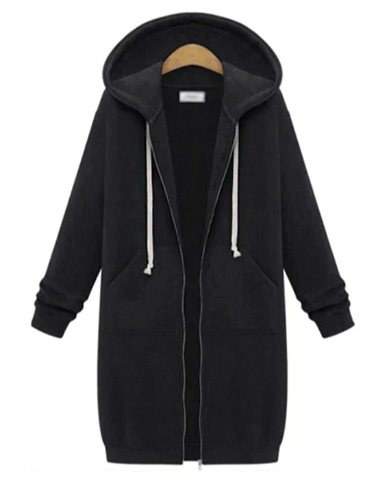 Rikelle Vest | Dames Lange Wollen Capuchon Vest