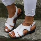 Dames Slingback Sleehak Sandalen Open Teen