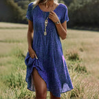 Dames Boho Zomer Midi Jurk