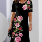 Dames Midi Jurk Bloemenprint Licht
