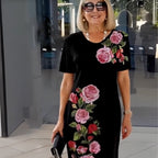 Dames Midi Jurk Bloemenprint Licht