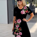Dames Midi Jurk Bloemenprint Licht