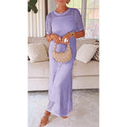 Dames Cut Out Maxi Jurk met Binnenjurk