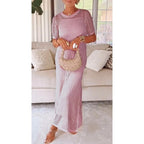 Dames Cut Out Maxi Jurk met Binnenjurk