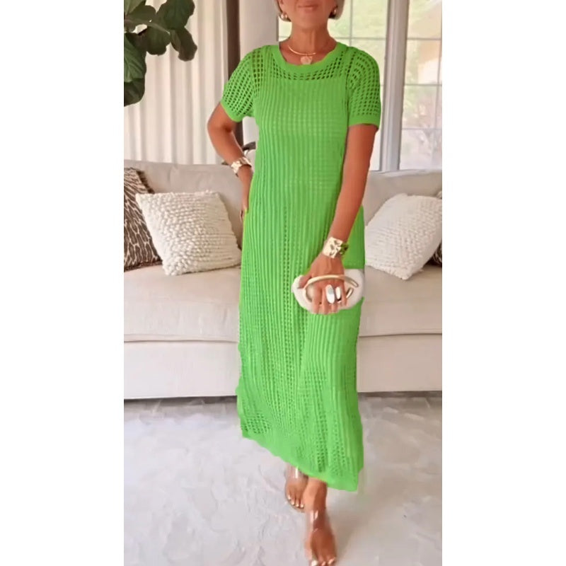 Dames Cut Out Maxi Jurk met Binnenjurk