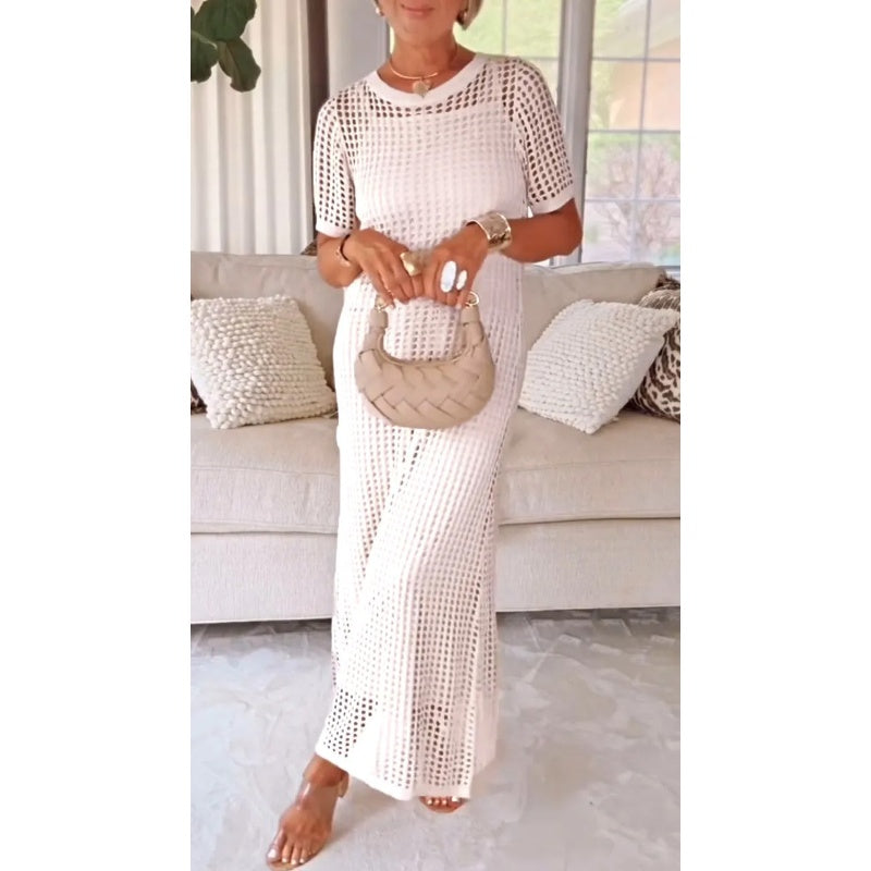 Dames Cut Out Maxi Jurk met Binnenjurk