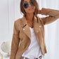 Winnette Jas | Dames Voorjaar Moderne Suede Leren Bikerjas met Rits
