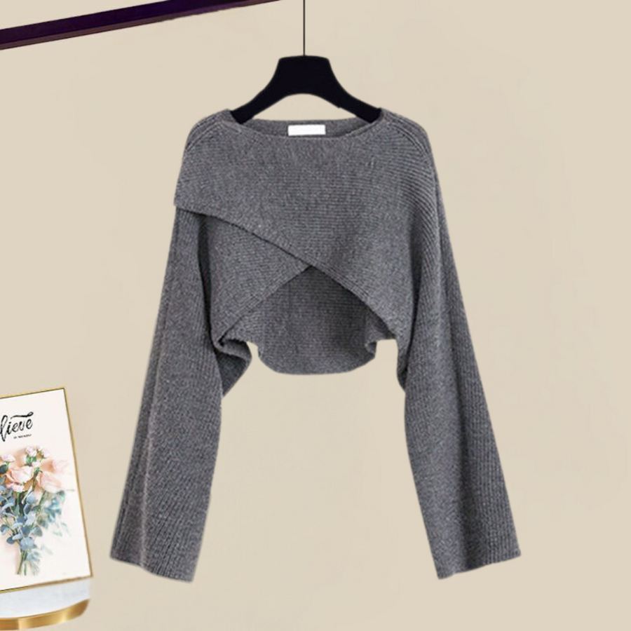 Dames Gebreide Midi Jurk Set