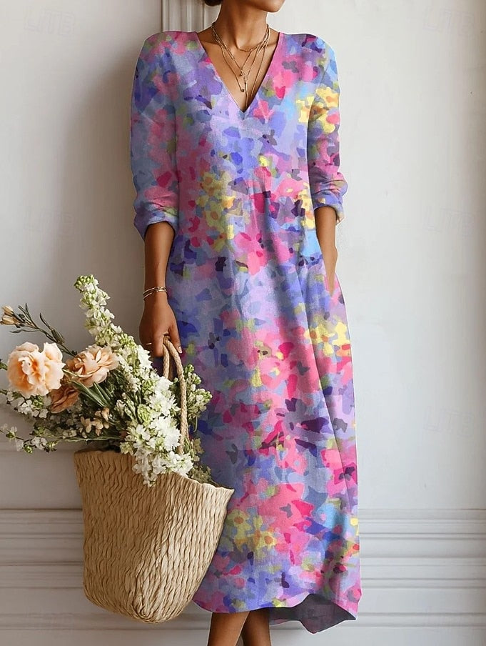 Women's Comfort Midi Dress Festival Colors