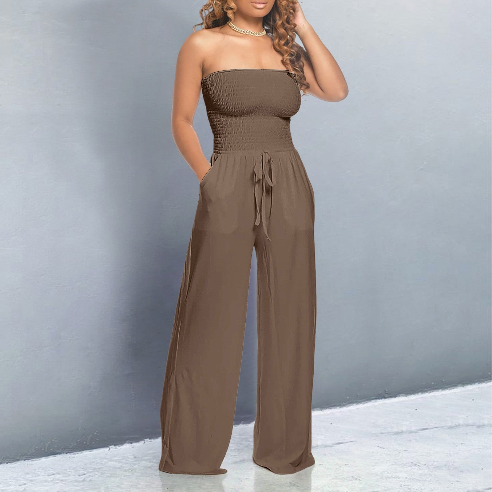 Dames Off Shoulder Jumpsuit