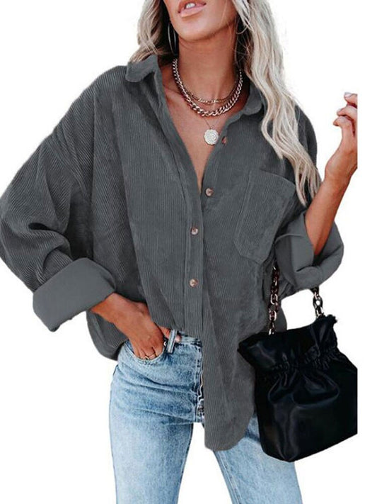 Tesma Blouse | Rib Fluwelen Blouse