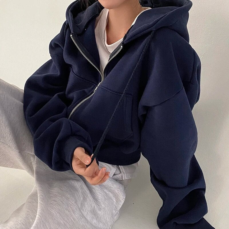 Rinette Vest | Oversized Hooded Crop Vest