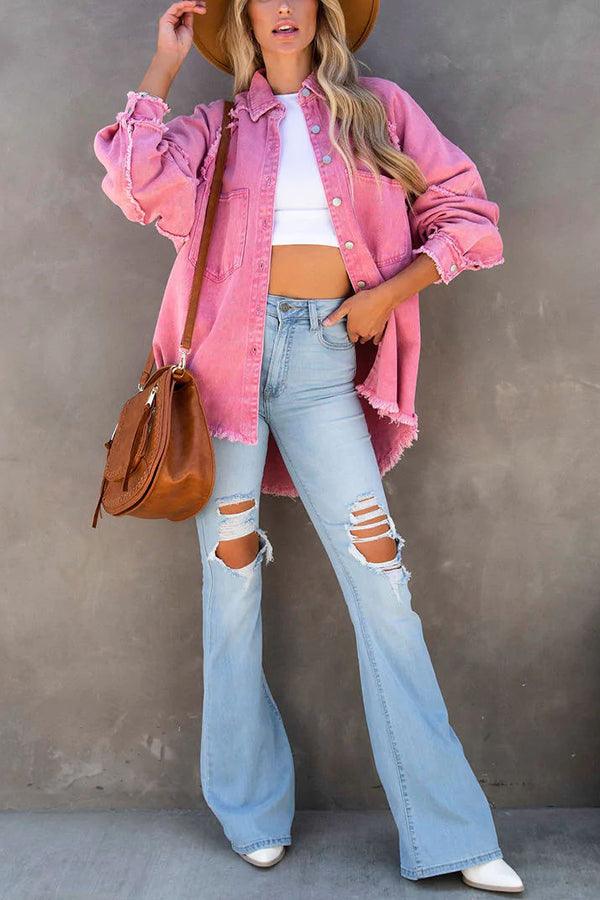 Veelzijdig Gekleurd Denim Jasje | Felicity Jas - Carla Moda