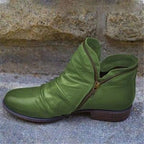 Dames Herfst Enkelboots van Leer