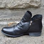 Dames Herfst Enkelboots van Leer