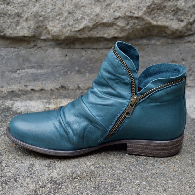Dames Herfst Enkelboots van Leer