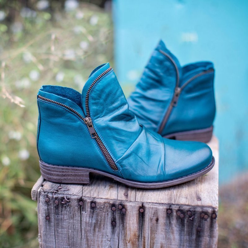 Dames Herfst Enkelboots van Leer