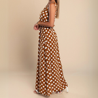 Dames Maxi Jurk Stippenprint