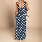 Dames Maxi Jurk Stippenprint